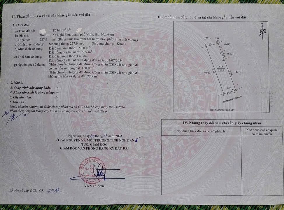 Đất Kinh doanh mặt đường Sư Vạn Hạnh, Nghi Phú 228m² giá 11.8 tỷ - Cơ hội đầu tư tuyệt vời!