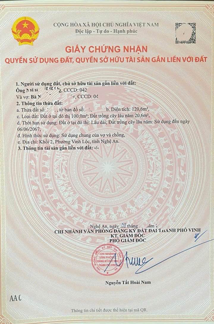 Lô đất Phong Xuân Vinh 120m² giá 2.6 tỷ - Gần Đại học Vinh CS2!