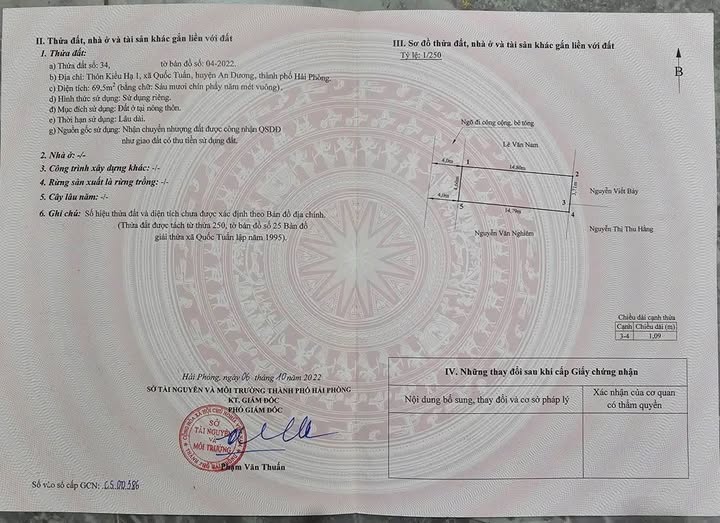 Lô đất Quốc Tuấn An Dương 69,67m² giá 1,2 tỷ - Vị trí đẹp, ô tô vào thoải mái!