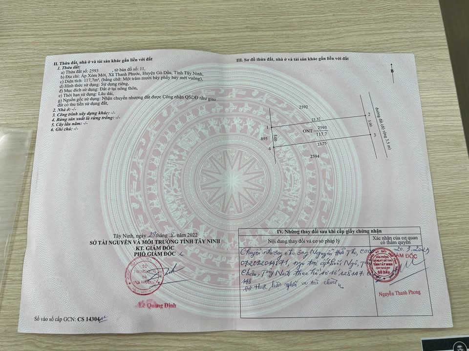 Đất thổ cư Gò Dầu Tây Ninh 115m² giá 450 triệu - Đầu tư sinh lời ngay!