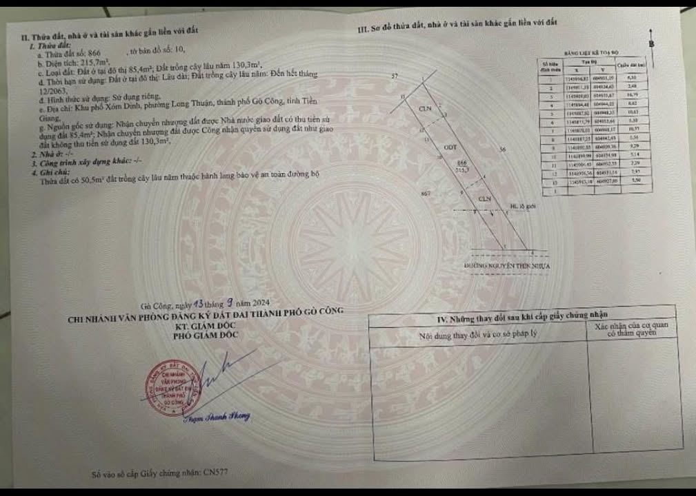 Đất mặt tiền đường Nguyễn Thìn, Thủ Đức 215m² giá 1,4 tỷ - Đầu tư tiềm năng!