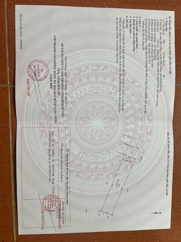 Đất nền Dầu Tiếng Bình Dương 530m² giá 9xx triệu - Pháp lý rõ ràng, vị trí đắc địa!