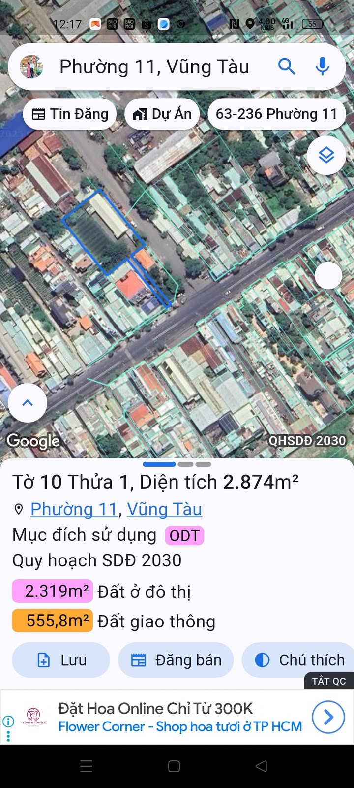 Lô đất 2.907,1m² phường 11 Vũng Tàu - Đầu tư sinh lời hấp dẫn!