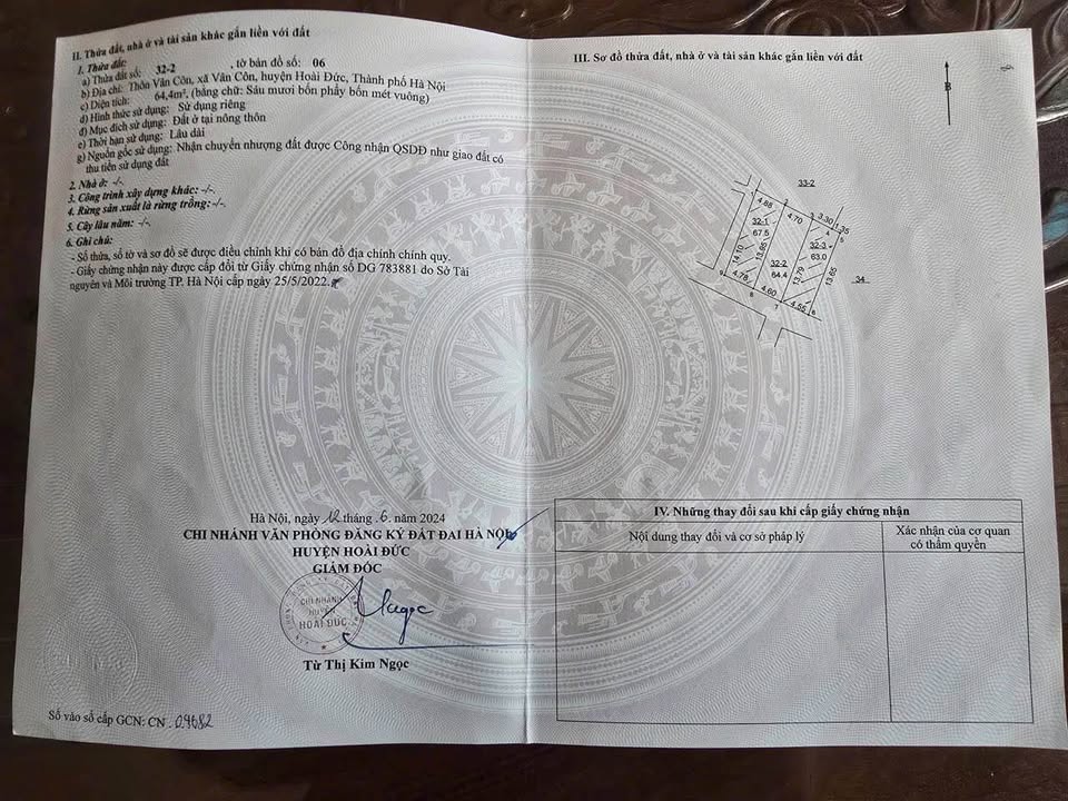 Đất nền An Khánh Hoài Đức 64m² giá 4.05 tỷ - Chính chủ bán gấp!