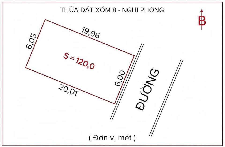 Đất Nghi Phong Vinh 120m² giá 2.5 tỷ - Sổ đỏ chính chủ, gần trường học!