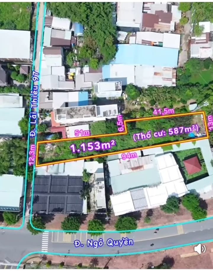 Lô đất mặt tiền Lái Thiêu 1153m² giá 17 triệu/m² - Tiềm năng khai thác cao!