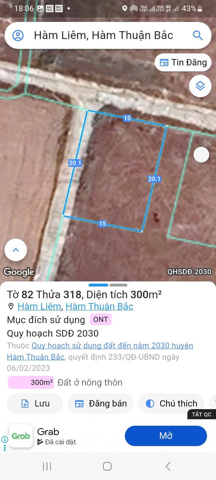 Đất nền Thôn 3 Hàm Liêm 300m² giá 1.05 tỷ - Đường bê tông ô tô vào tận nơi!