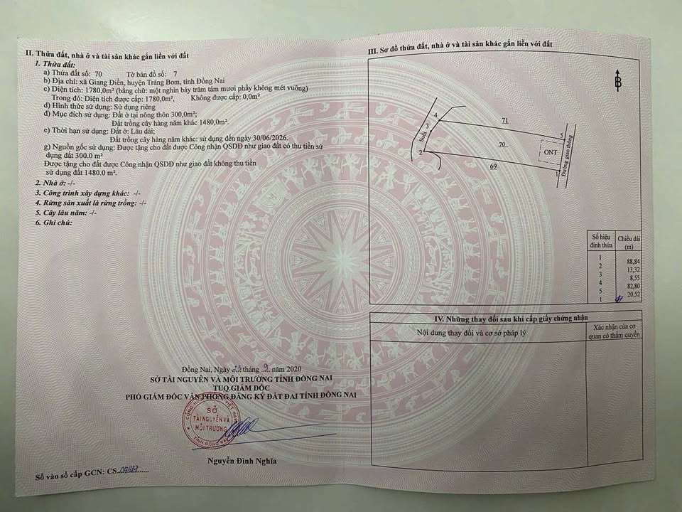 Đất nền Giang Điền Trảng Bom 1800m² giá 3.7 tỷ - Đầu tư sinh lợi ngay!