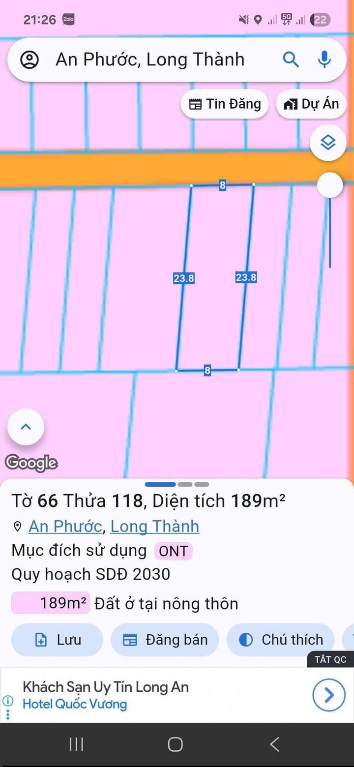 Đất nền 184m² xã An Phước, Long Thành giá 3 tỷ - Đầu tư sinh lời tuyệt vời!