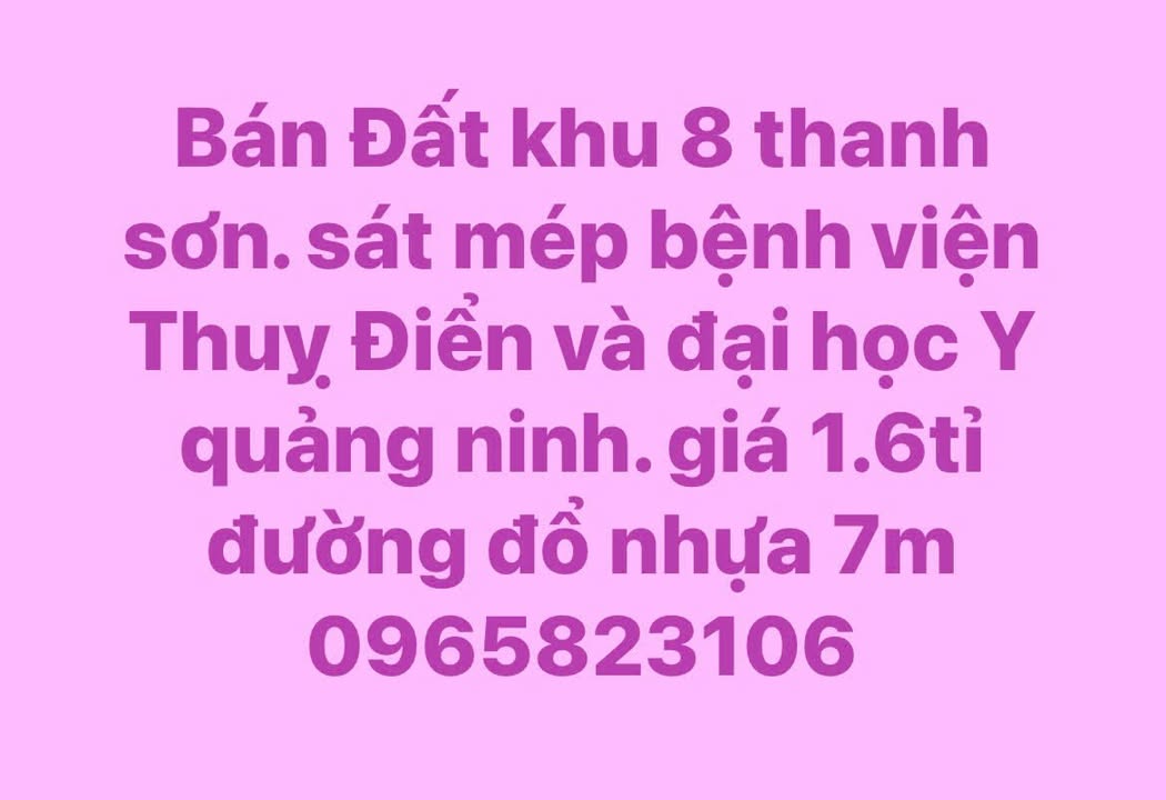 Đất nền chính chủ khu 8 Thanh Sơn, Uông Bí 105m² - Tiềm năng tăng giá cao!