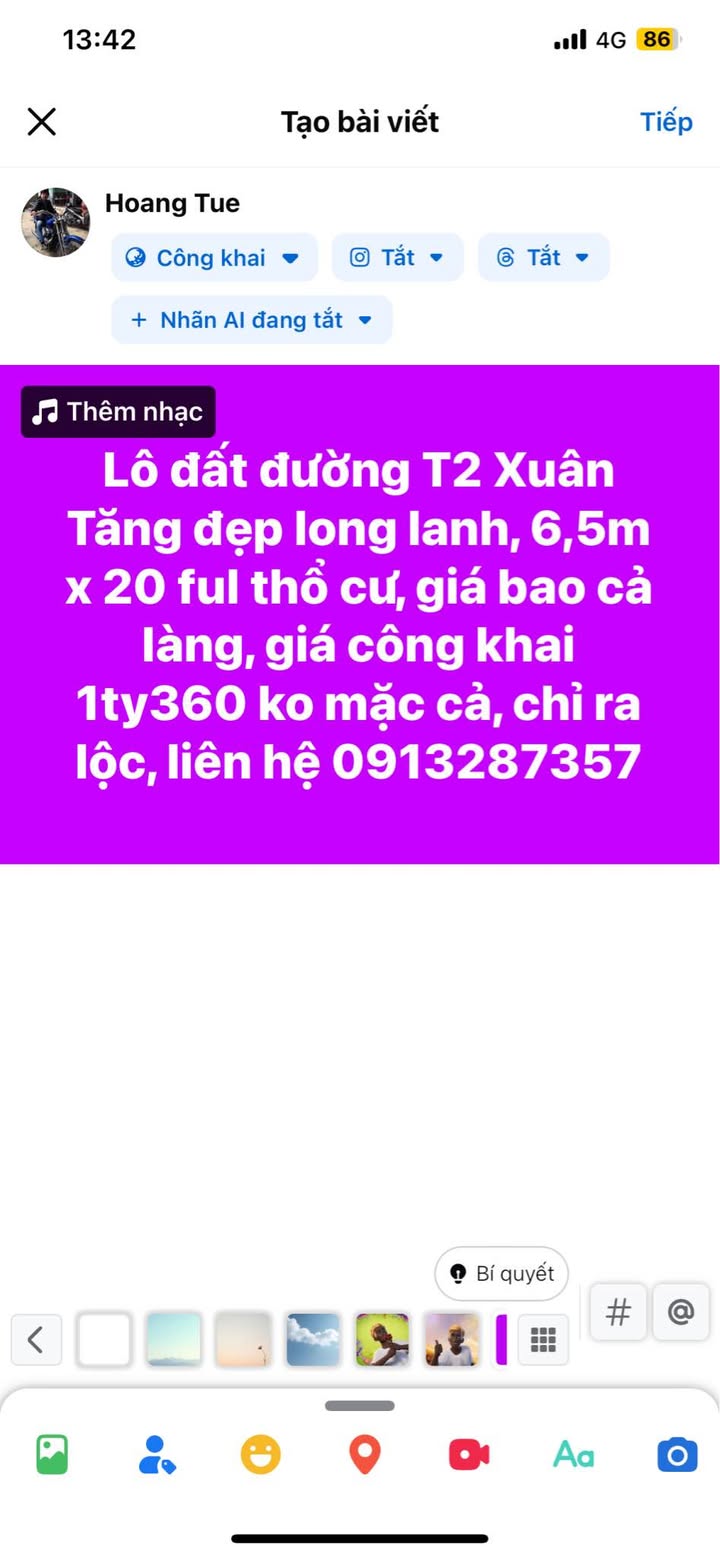 Đất thổ cư đường T2 Xuân Tăng 130m² giá 1.36 tỷ - Cơ hội đầu tư không nên bỏ lỡ!
