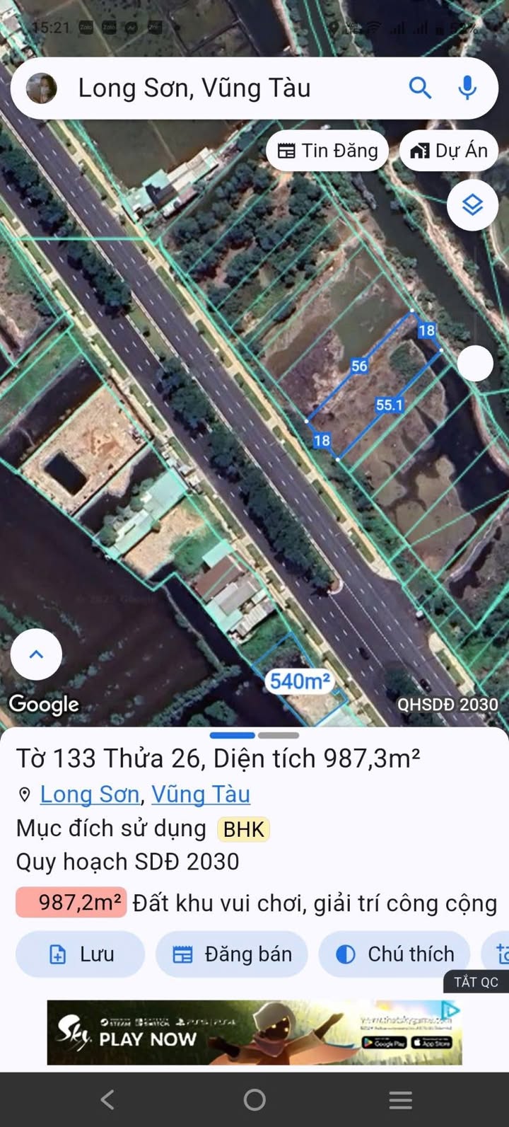 Lô đất mặt tiền đường Long Sơn Vũng Tàu 987m² giá 1.9 tỷ - Cơ hội đầu tư tuyệt vời!