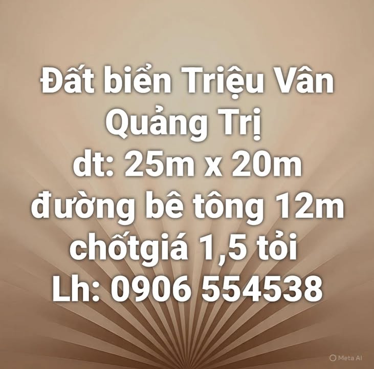 Đất biển Triệu Vân, Triệu Phong, Quảng Trị 500m² giá 1.5 tỷ - Cơ hội đầu tư hiếm có!