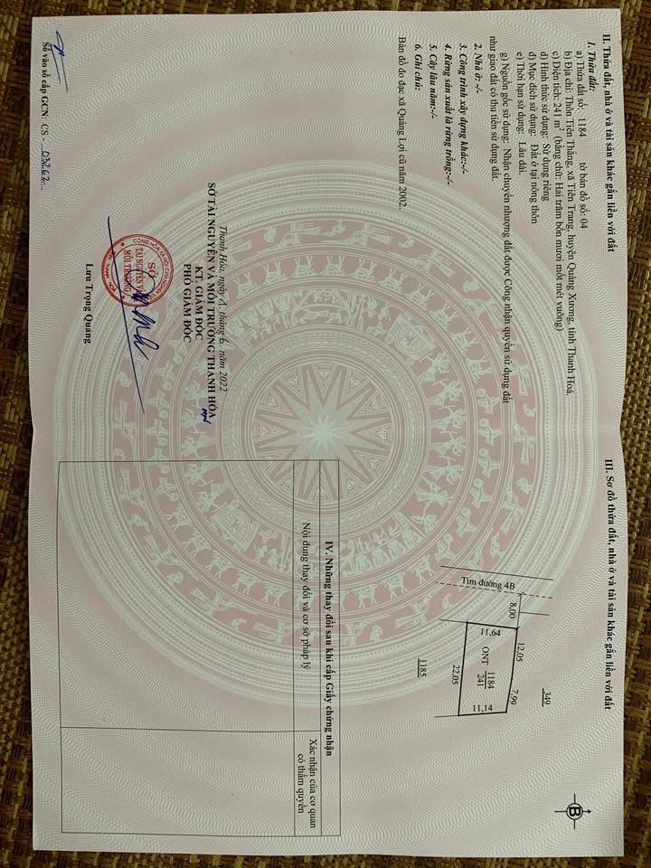 Đất thổ cư 241m² đường 4B Tiên Trang, Quảng Xương - Mặt tiền rộng, giá chỉ 2 tỷ!