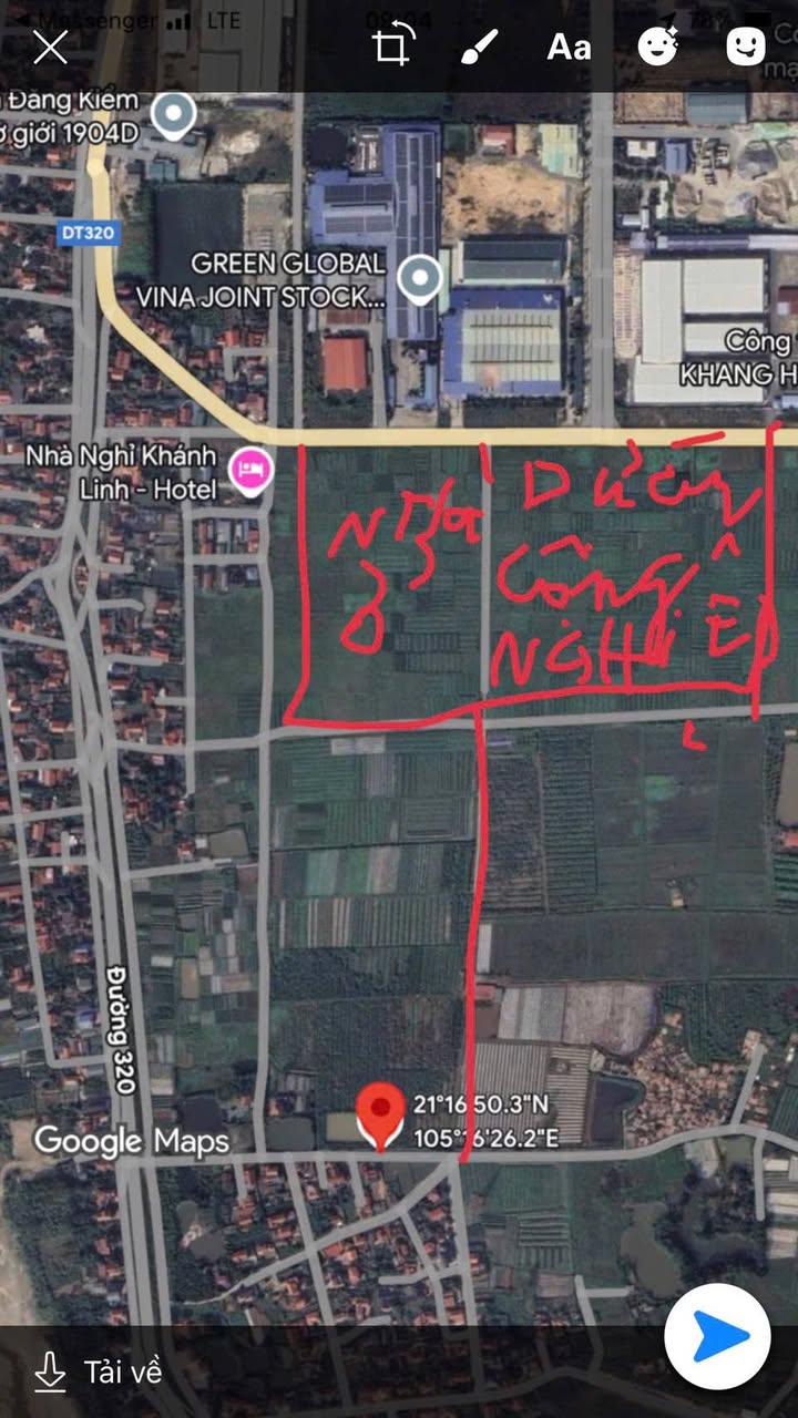 Đất thổ cư 264m² Phùng Nguyên - Đầu tư sinh lời, giá tốt nhất khu vực!