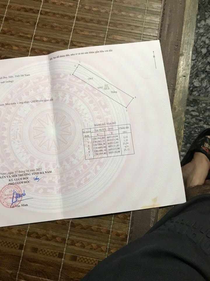 Đất nền Trác Văn, Duy Tiên 105m² giá thỏa thuận - Vị trí đắc địa, thuận tiện giao thông!