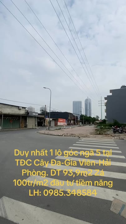 Đất nền lô góc 94m² TĐC Cây Đa, Gia Viên, Hải Phòng - Đầu tư tiềm năng sinh lời!