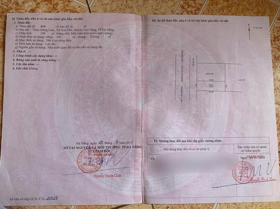 Đất nền thôn Đông Lâm, xã Hòa Phú, Đà Nẵng 175m² giá 2.3 tỷ - Cơ hội không thể bỏ lỡ!