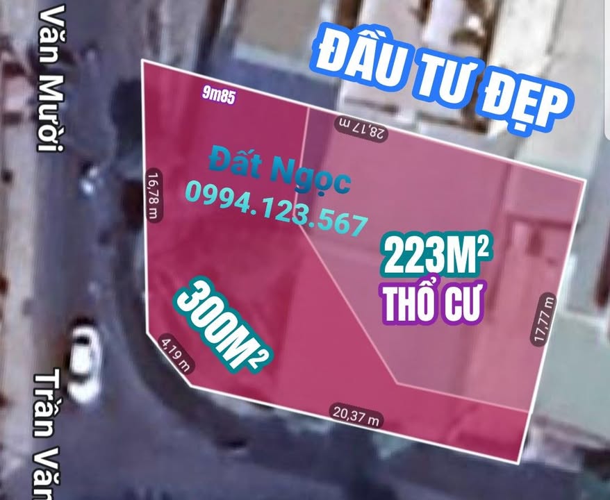 Đất mặt tiền Trần Văn Mười, Bà Điểm 500m² - Đầu tư sinh lời tuyệt vời!