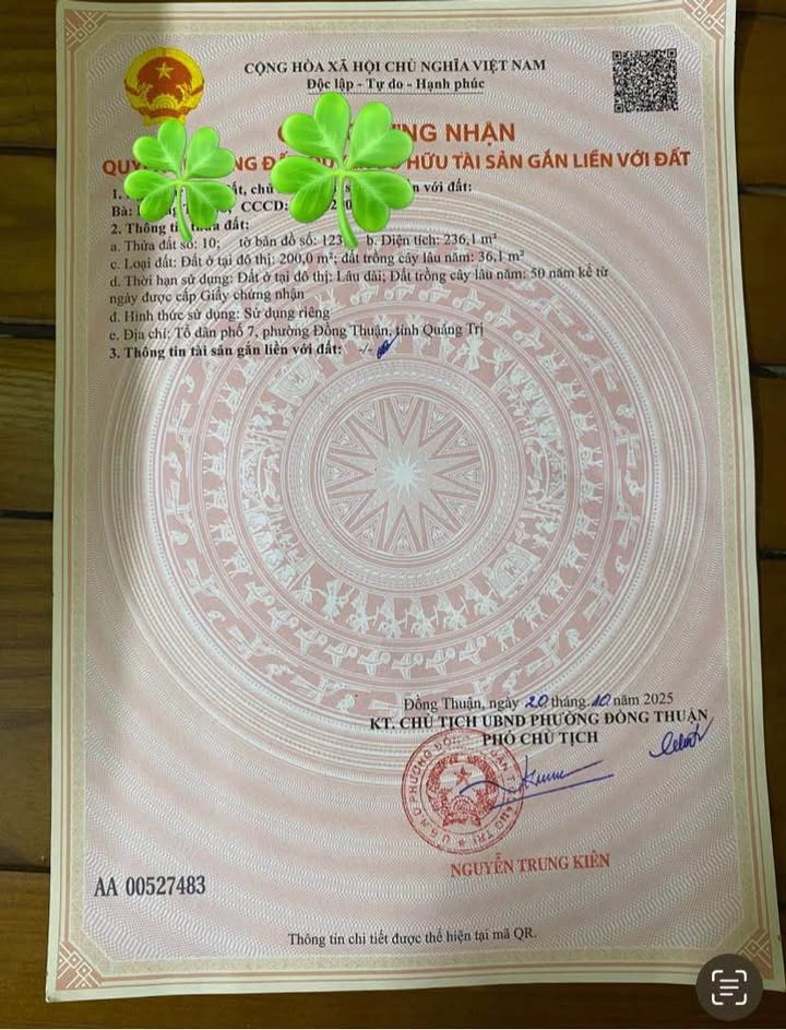 Đất mặt tiền đường nhựa F325 Đồng Hới 225m² giá 3.6 tỷ - Cơ hội đầu tư hấp dẫn!