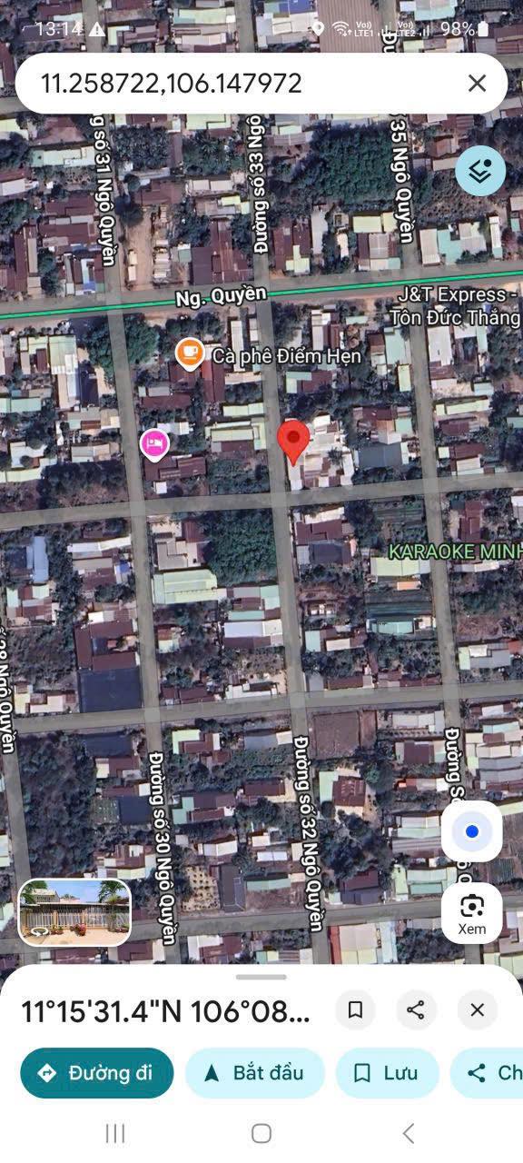 Đất nền hẻm 32 Ngô Quyền, Long Hoa, Tây Ninh 141m² - Giá chỉ 135 triệu!