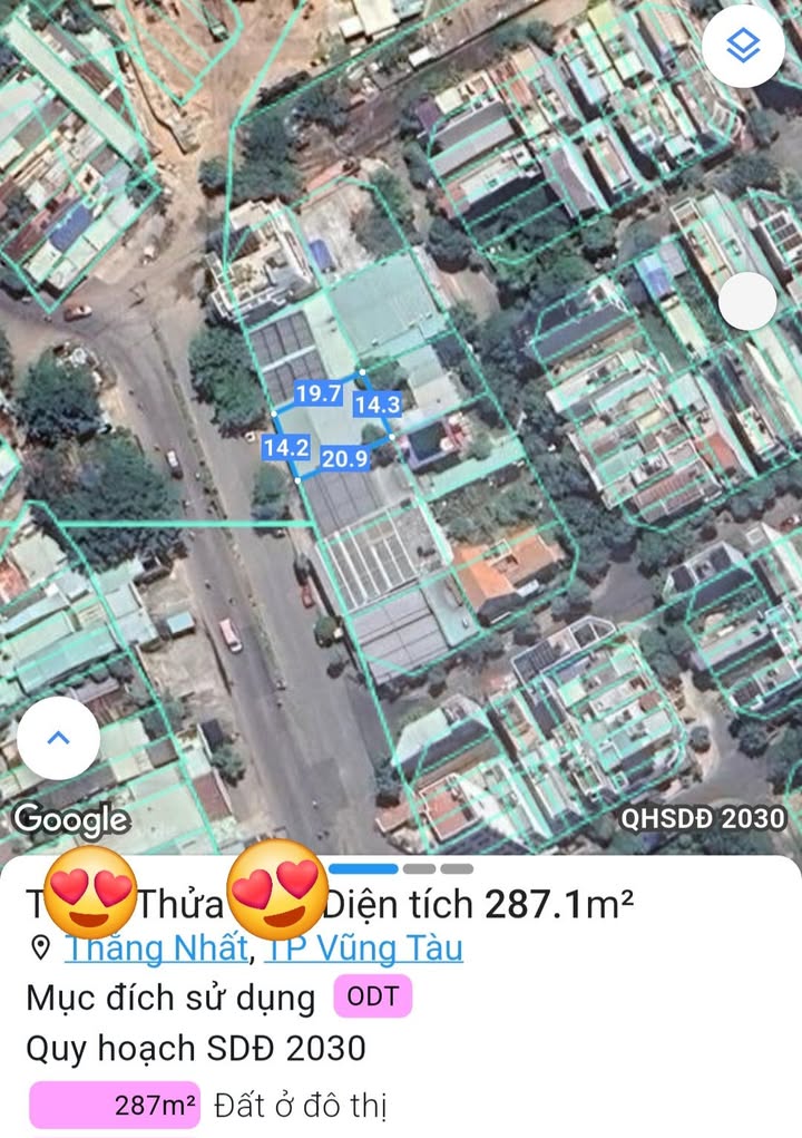 Đất biệt thự mặt tiền Nguyễn Hữu Cảnh, Rạch Dừa, 287m² giá chỉ 48 tỷ - Đầu tư sinh lời ngay!