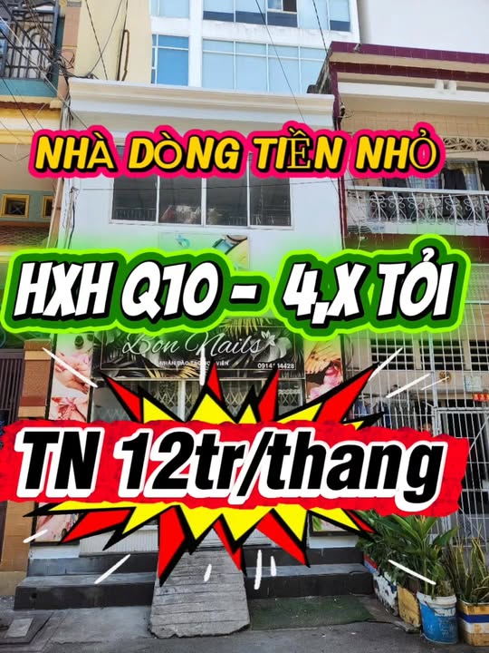 Nhà bán tại Quận 10, 49.7m² giá 4.95 tỷ - Đang cho thuê, sẵn sàng ở!