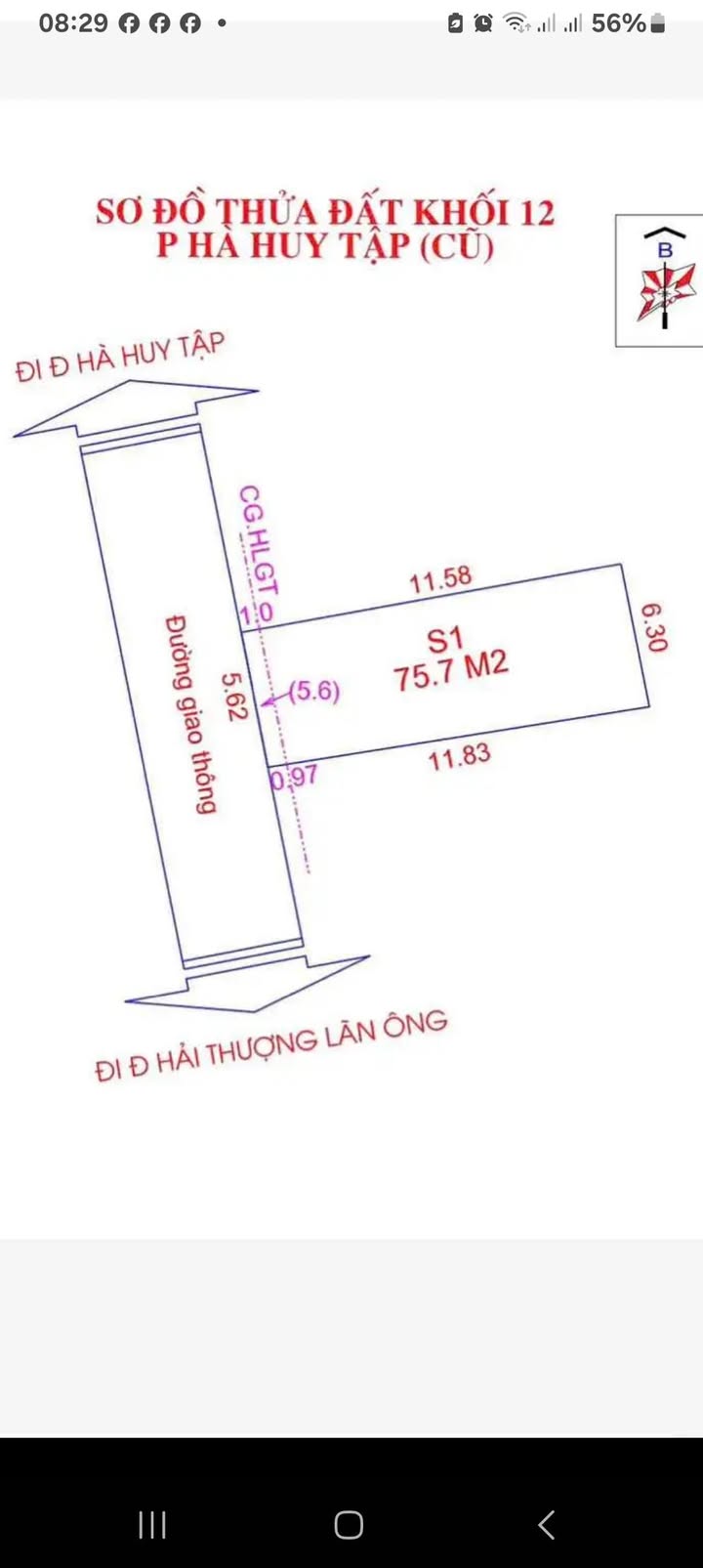 Đất nền đường Hà Huy Tập, Vinh 75.7m² giá 4 tỷ - Nở hậu đẹp, tiện ích đầy đủ!