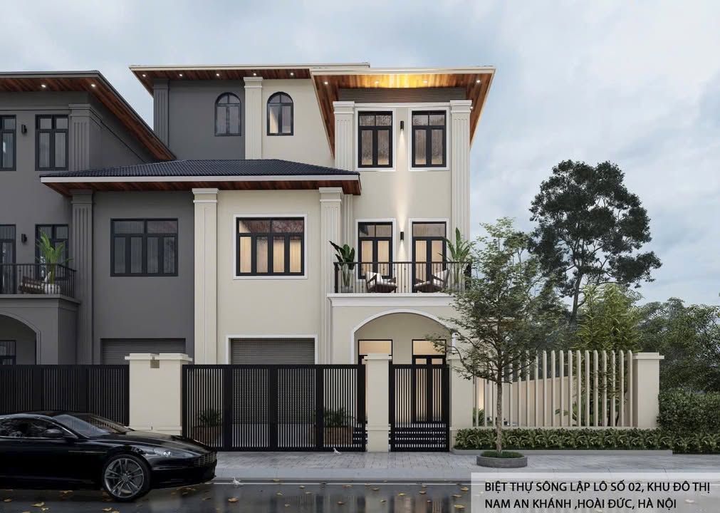 Biệt thự song lập An Khánh 260m² giá 32 tỷ - Thiết kế hiện đại, gần trung tâm!