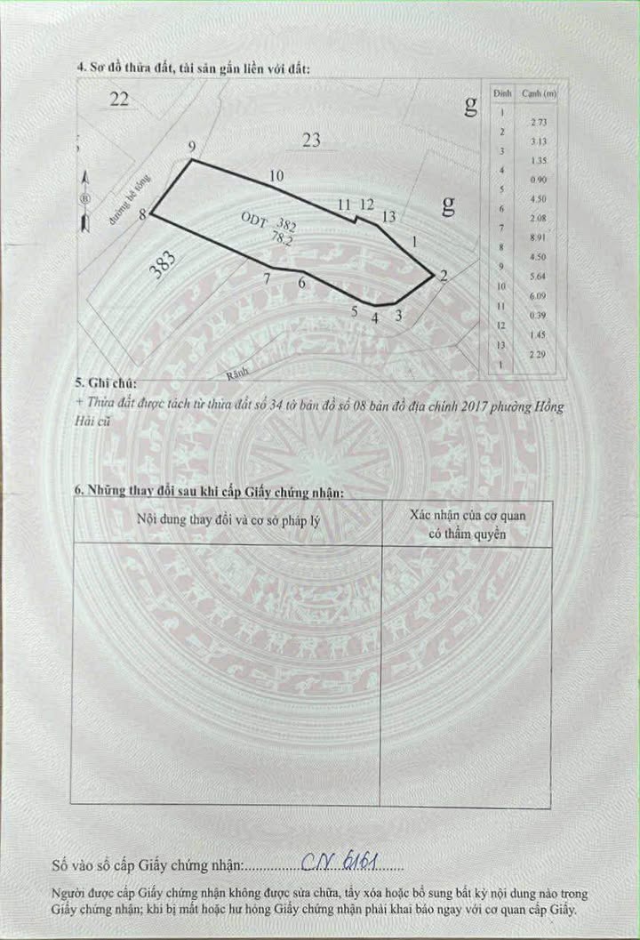 Đất nền ngõ 13 Cao Xanh, Hạ Long 69.8m² giá 2 tỷ - Đường ô tô tận nơi!