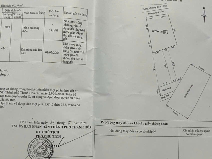 Đất nền Đông Lĩnh, TP Thanh Hóa 605m² giá 4.9 tỷ - Đầu tư sinh lời ngay!