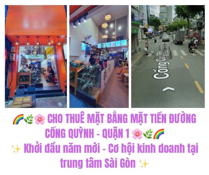 Cho thuê mặt bằng kinh doanh Cống Quỳnh, Quận 1, 72m² - Vị trí đắc địa, đông khách!