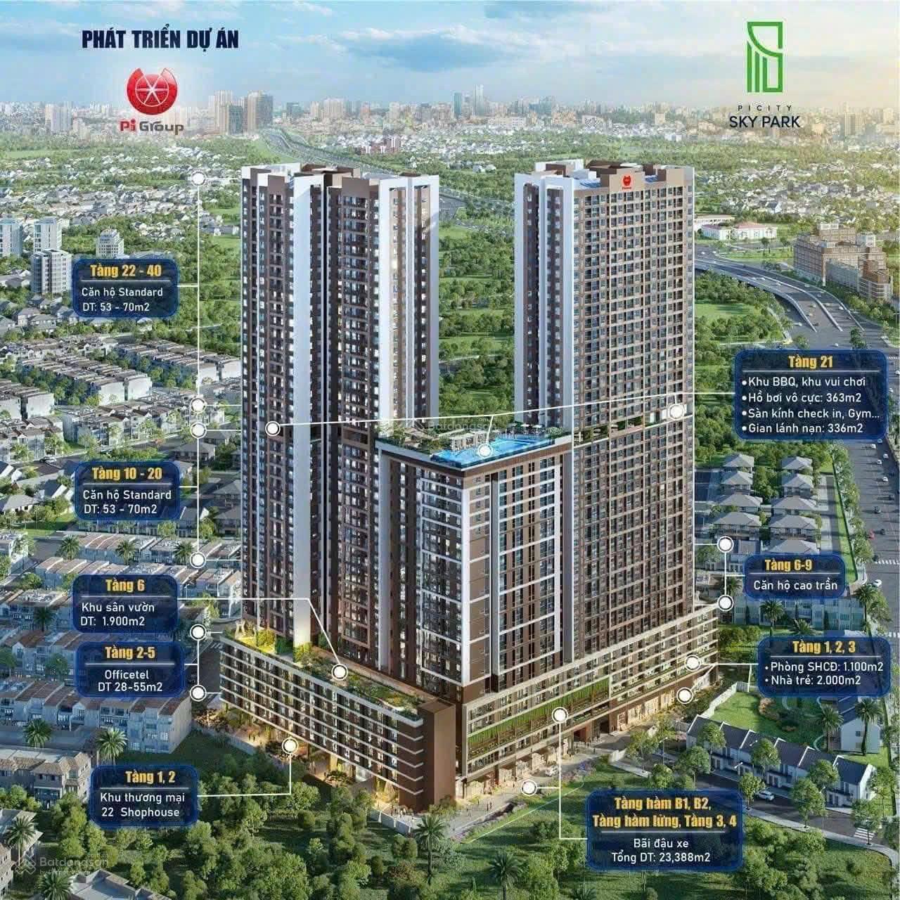 Căn hộ PiCity Sky Park Dĩ An 61m² giá 3.4 tỷ - Chính sách thanh toán hấp dẫn!