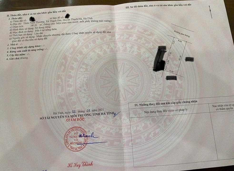 Đất nền Thạch Đài 181m² giá 3xxx triệu - Đầu tư sinh lời bền vững!