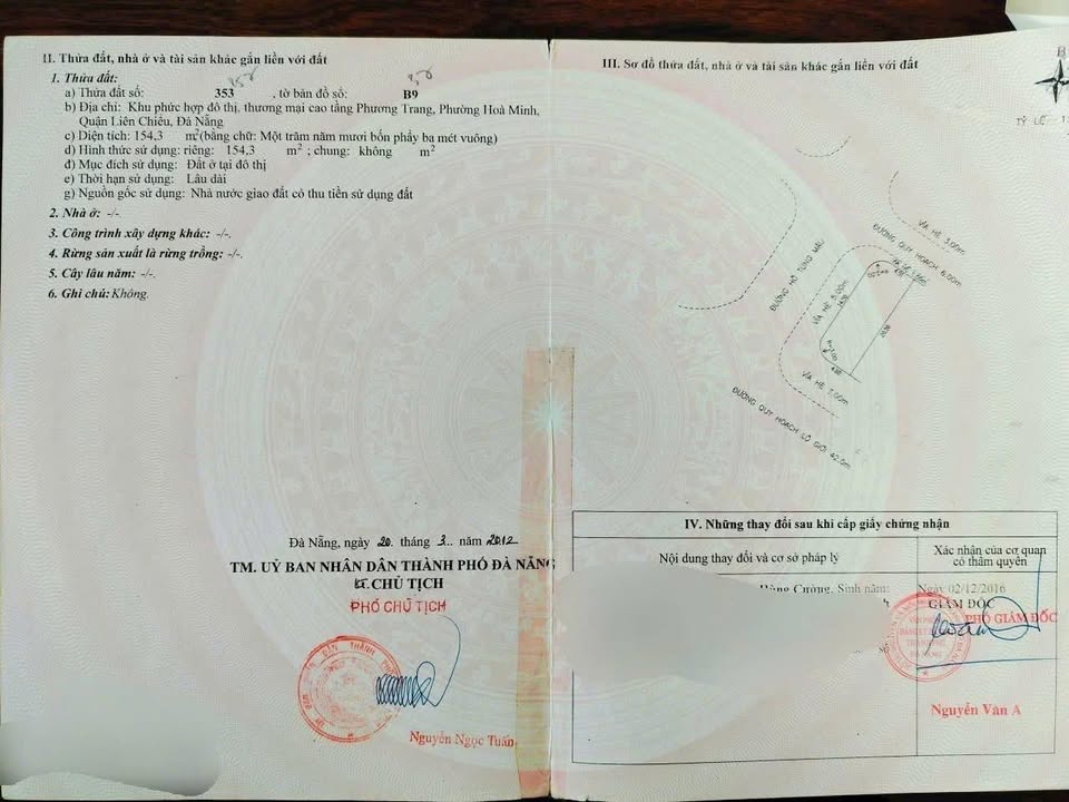 Đất nền 3 mặt tiền Hoàng Thị Loan, Hòa Minh 154m² - Đầu tư sinh lời ngay!