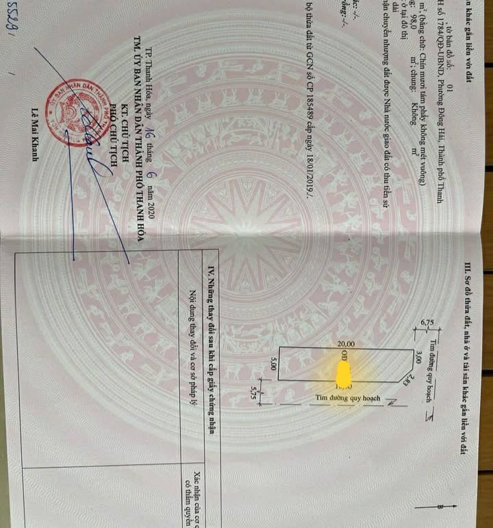 Bán đất lô góc 2 mặt tiền tại Đông Hải, Thanh Hóa - Diện tích 98m², giá 3 tỷ thương lượng