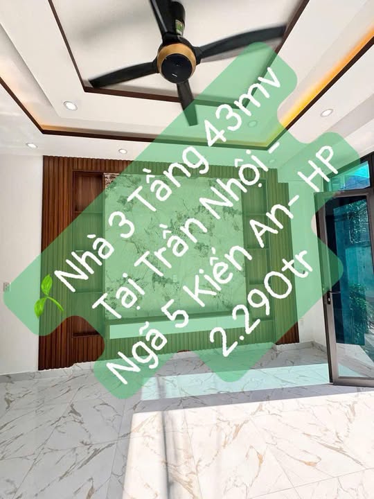 Nhà 3 Tầng 43m² tại Phường Văn Đẩu, Kiến An, Hải Phòng giá 2.29 tỷ - Ngõ thông ô tô vào tận nhà!