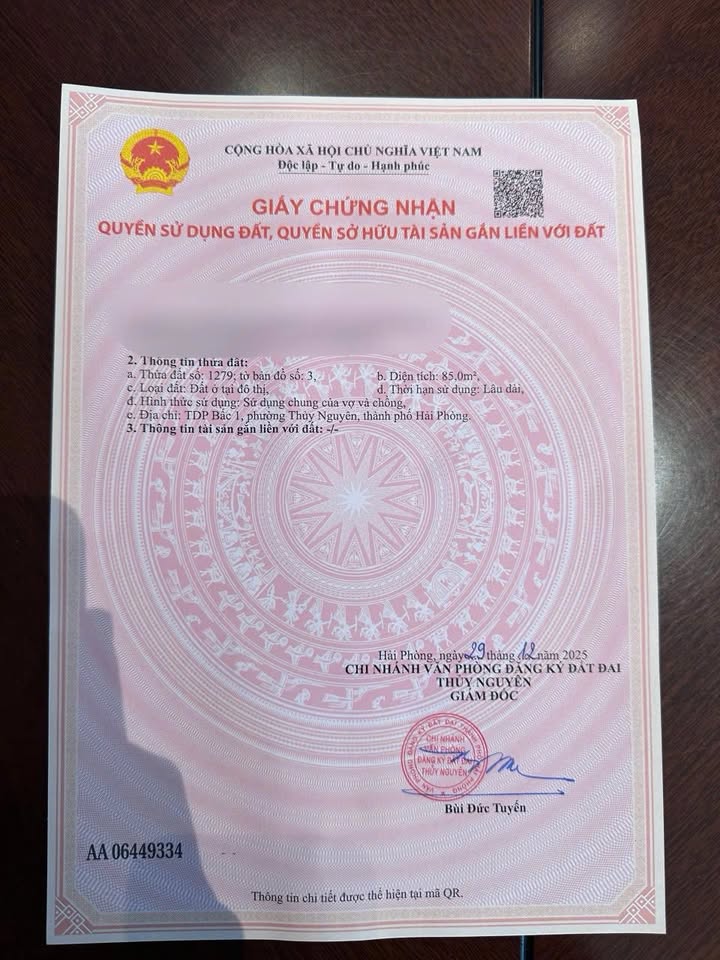 Đất nền Thủy Đường, Hải Phòng 85m² giá 4.9 tỷ - Hướng Nam, khu vực biệt thự văn minh