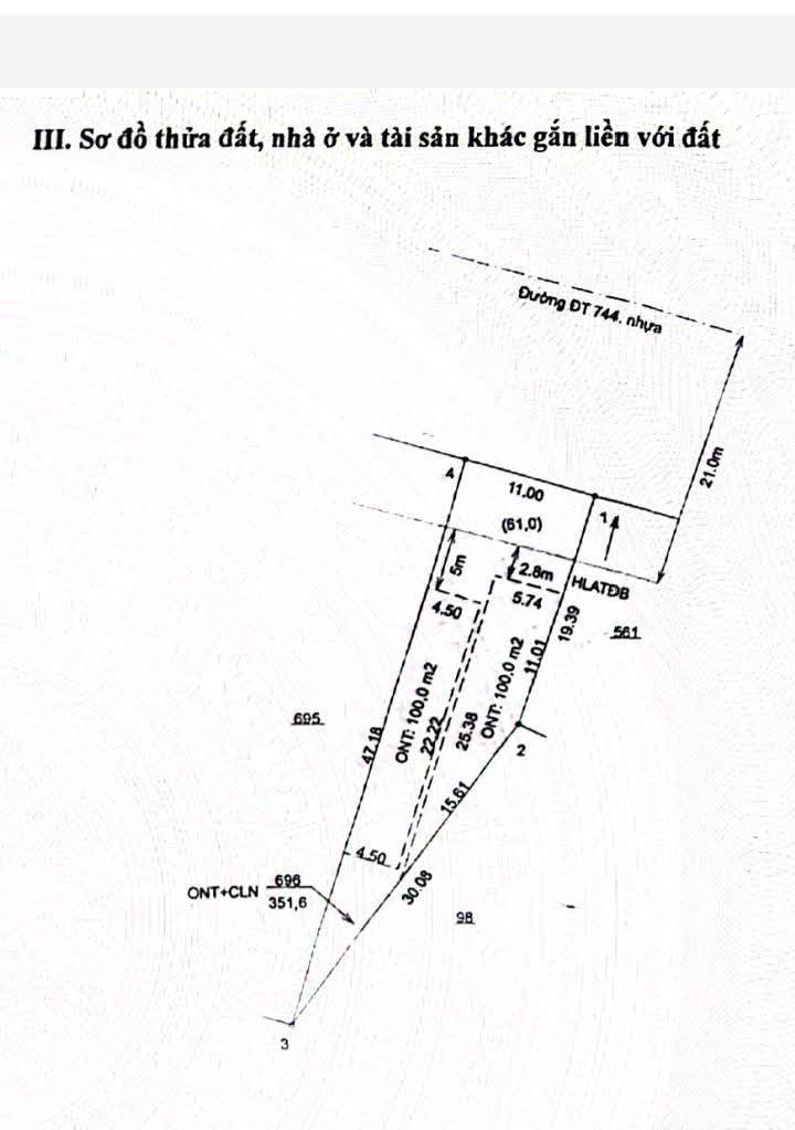 Đất thổ cư Bến Cát 2200m² giá 3.75 tỷ - Đầu tư sinh lời ngay!