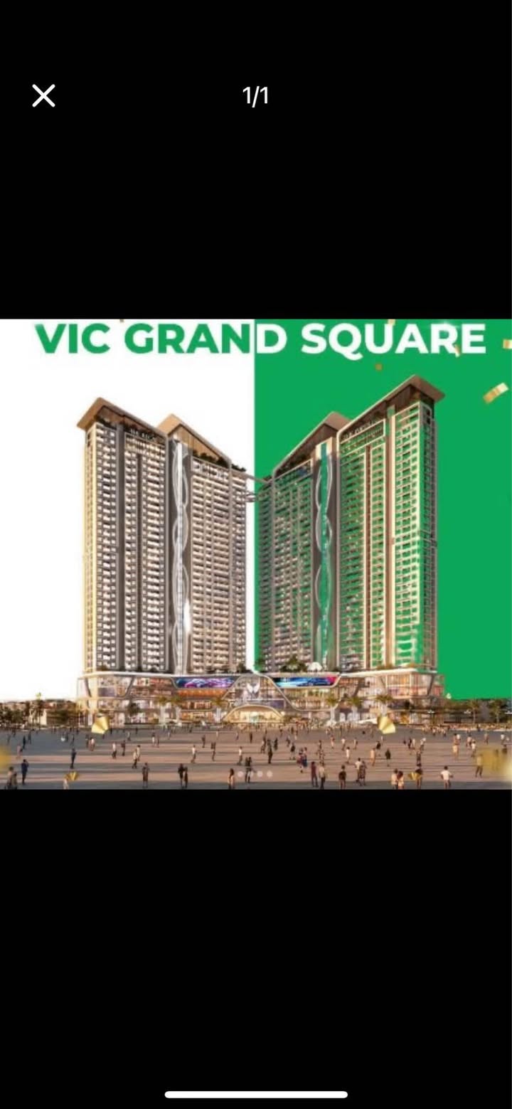 Căn hộ studio VIC Grand Square Việt Trì 36m² giá từ 1,1 tỷ - Thiết kế hiện đại, tiện ích 5 sao!