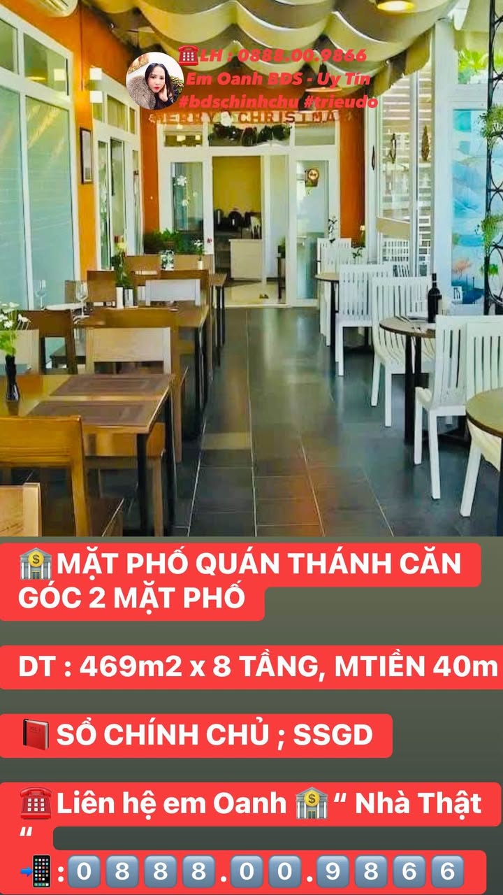 Mặt phố Quán Thánh 469m² giá thỏa thuận - Căn góc 2 mặt phố cực đẹp!