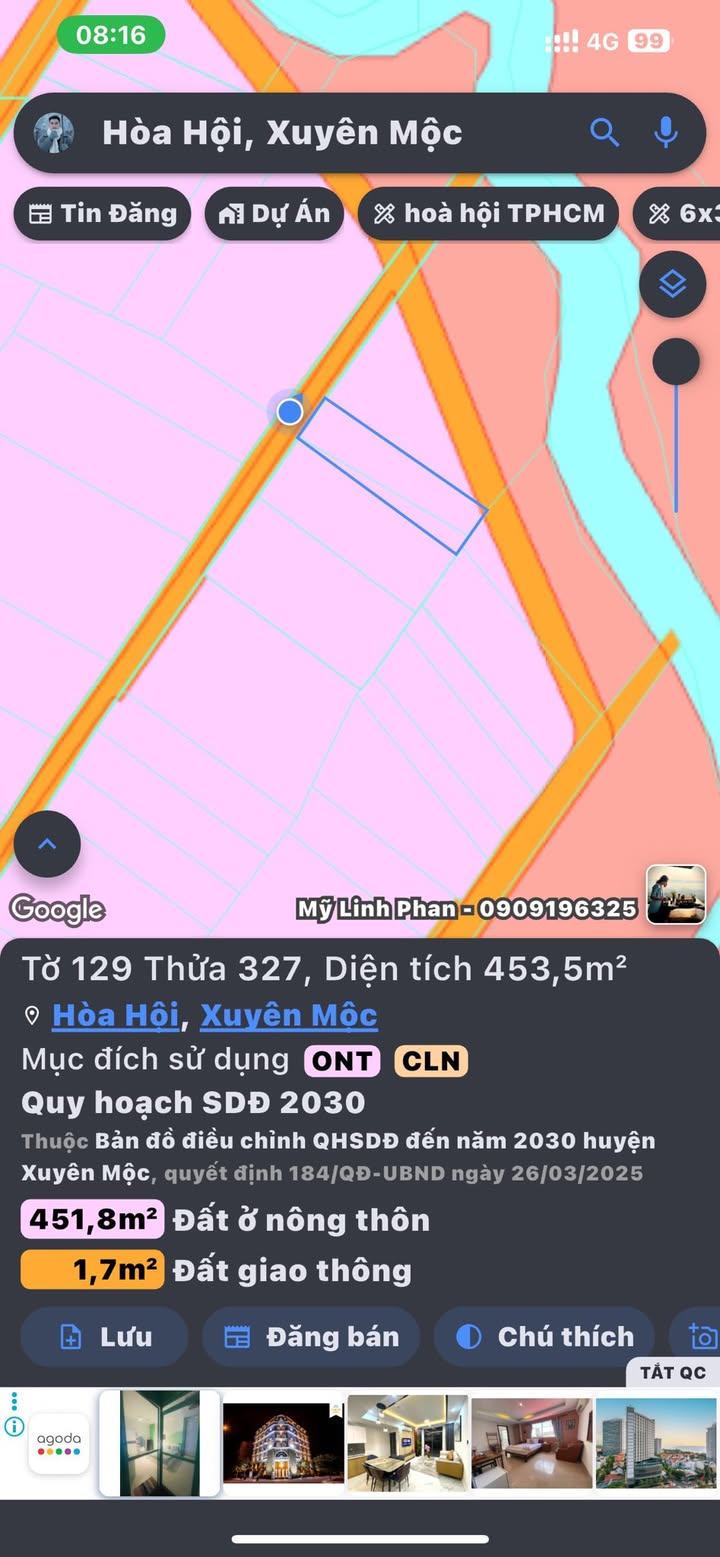 Đất nền xã Hòa Hội Xuyên Mộc 410m² giá chỉ 1 tỷ - Đầu tư sinh lời ngay!