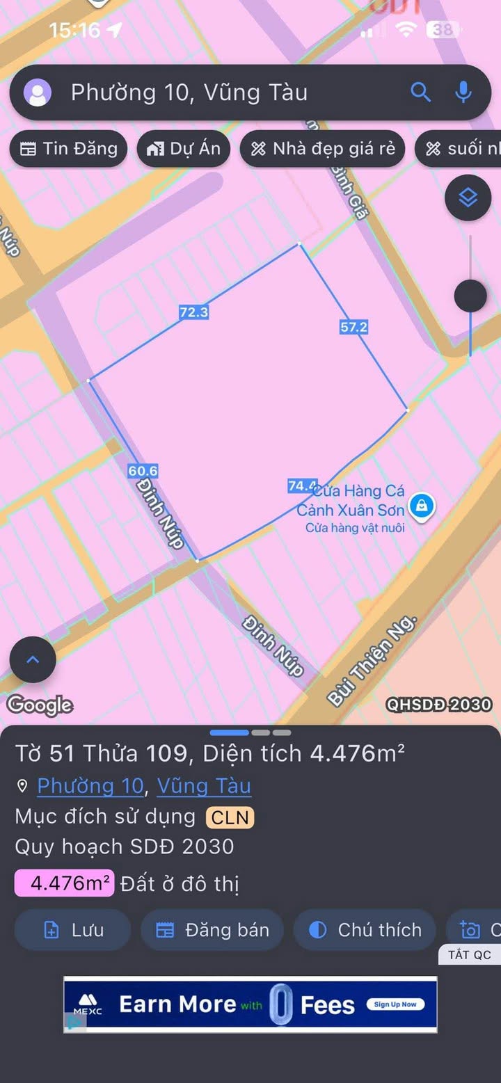 Bán đất mặt tiền Đinh Núp, Rạch Dừa, 4476m² - Tiềm năng phát triển mạnh mẽ!