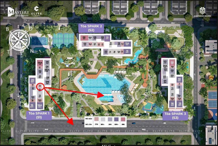 Căn hộ Masteri Era Landmark Ocean Park 33,8m² giá 1,8 tỷ - View nội khu tuyệt đẹp!