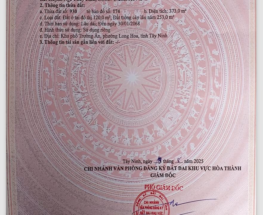 FrontHouse Hòa Thành Tây Ninh 371m² giá 290 triệu - Vị trí đắc địa mặt tiền