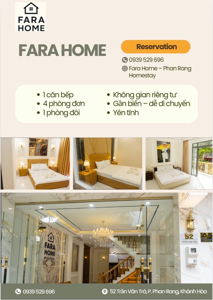 Homestay Fara Home Phan Rang - Không gian nghỉ dưỡng lý tưởng cho Tết Tây - Giá tốt hấp dẫn!