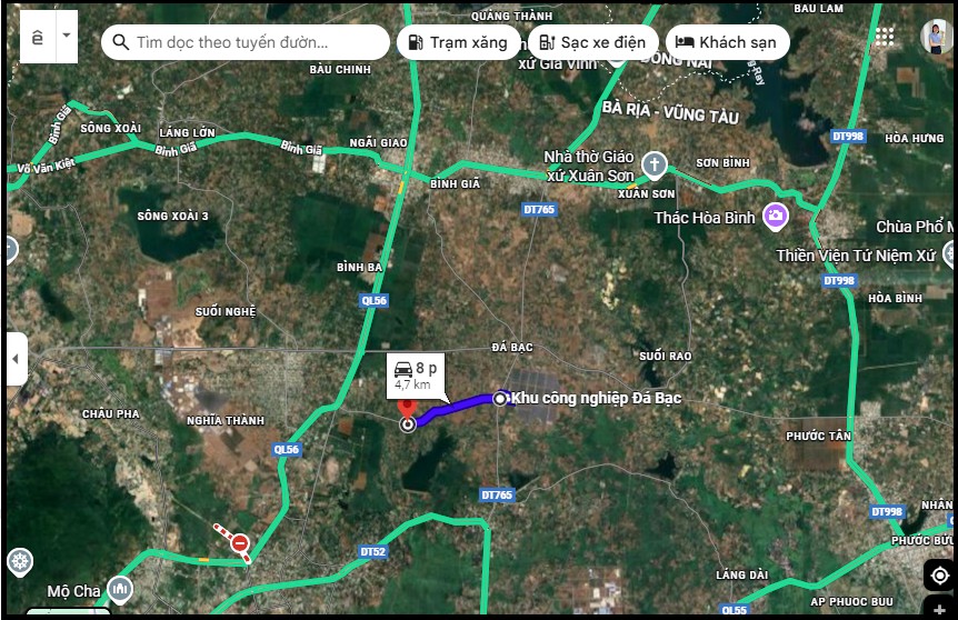 Cho thuê kho xưởng 350m² tại xã Đá Bạc, Châu Đức - Lợi thế vị trí thuận lợi!