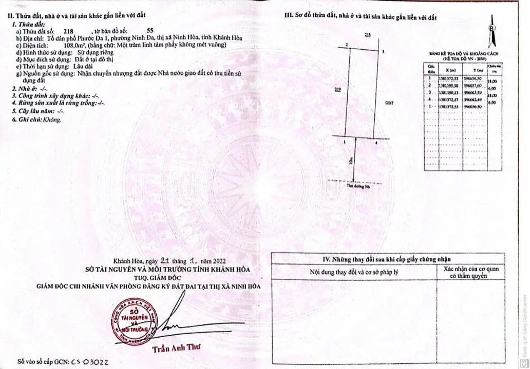 Đất Phước Đa Ninh Hòa 108m² giá 1 tỷ - Đầu tư sinh lời hợp lý!
