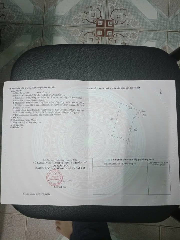 Đất nền Vang Quới Tây, Bình Đại 152m² giá 290 triệu - Đường xe hoa vào tận đất!