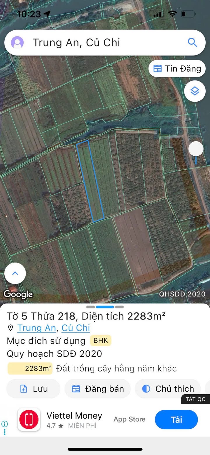 Đất nền Củ Chi 2300m² giá 3.45 tỷ - Mặt tiền đẹp, gần sông Sài Gòn!